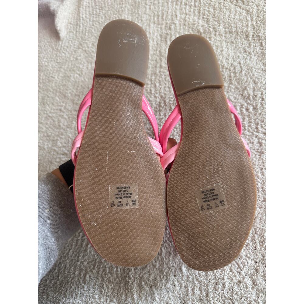 J. McLaughlin pink Caitlin thong sandals size 10 - Picture 4 of 7